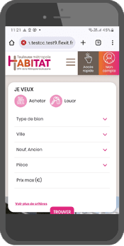 Nouveau site Toulouse Métropole Habitat sur mobile