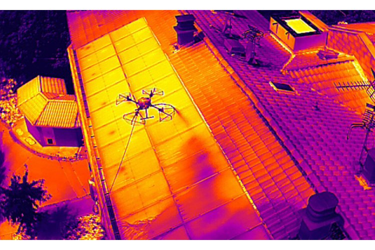 Nettoyage panneaux solaires TMH avec drones