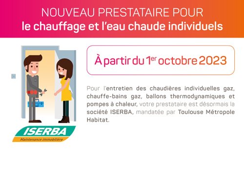 NOUVEAU PRESTATAIRE POUR LE CHAUFFAGE ET L’EAU CHAUDE INDIVIDUELS