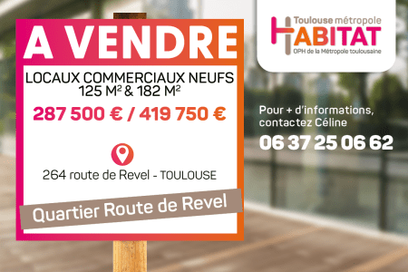 ROUTE DE REVEL - 2 LOCAUX DISPONIBLES