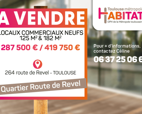 ROUTE DE REVEL - 2 LOCAUX DISPONIBLES