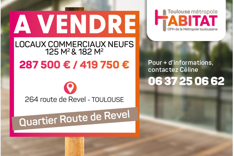 ROUTE DE REVEL - 2 LOCAUX DISPONIBLES