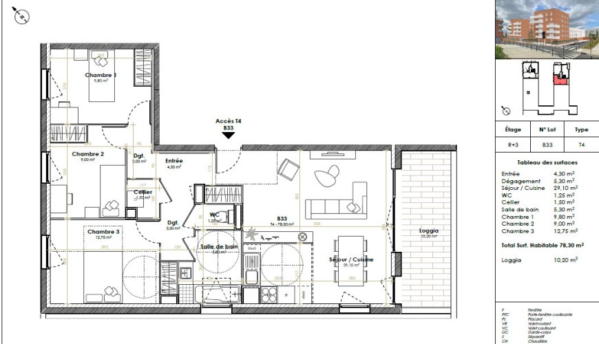 TERRE DES HOMMES T4 en location-accession* 31400 toulouse-zac st exupery