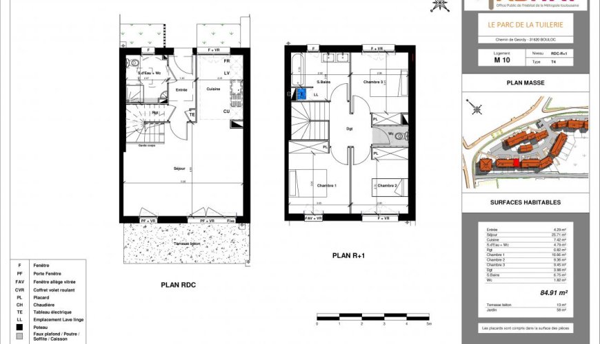 LE PARC DE LA TUILERIE Maison 4 pièces 85 m²